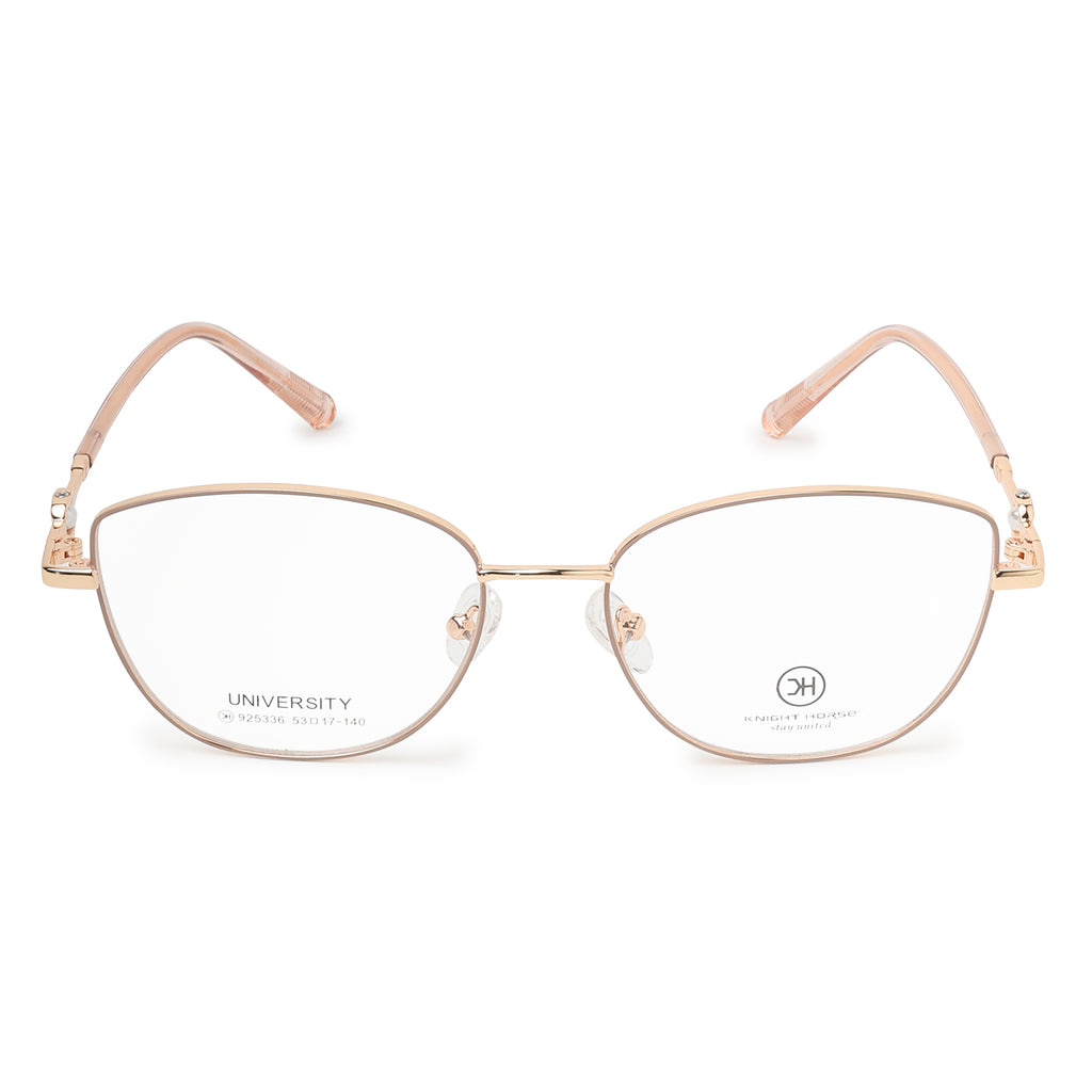 Ladies  Eyeglasses | Square Rose Gold Metal Frame | Fashion Optical Frame