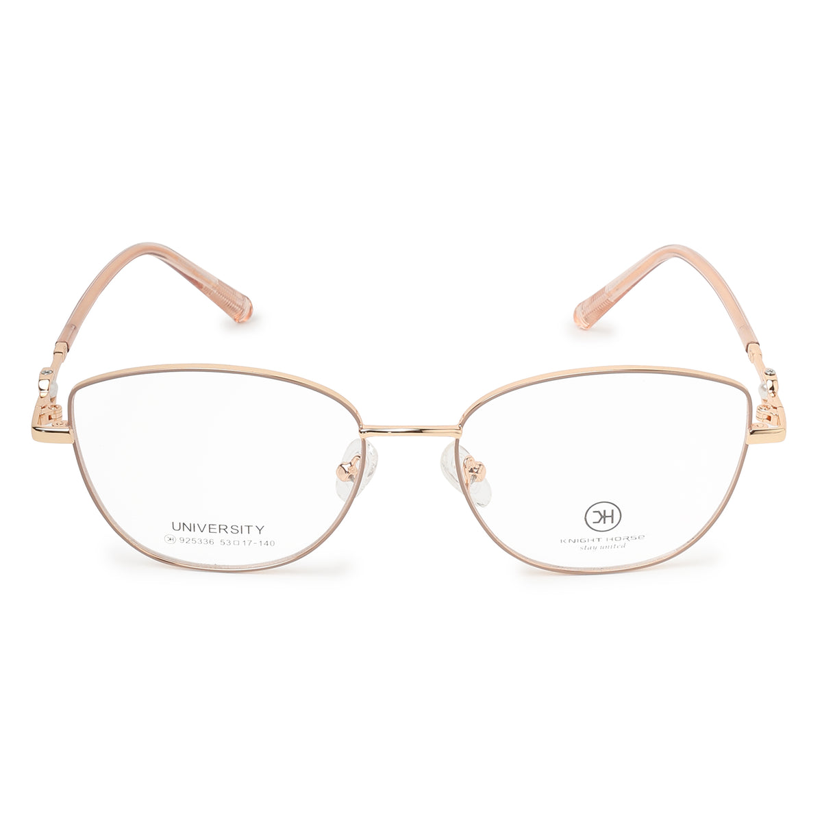 Ladies  Eyeglasses | Square Rose Gold Metal Frame | Fashion Optical Frame