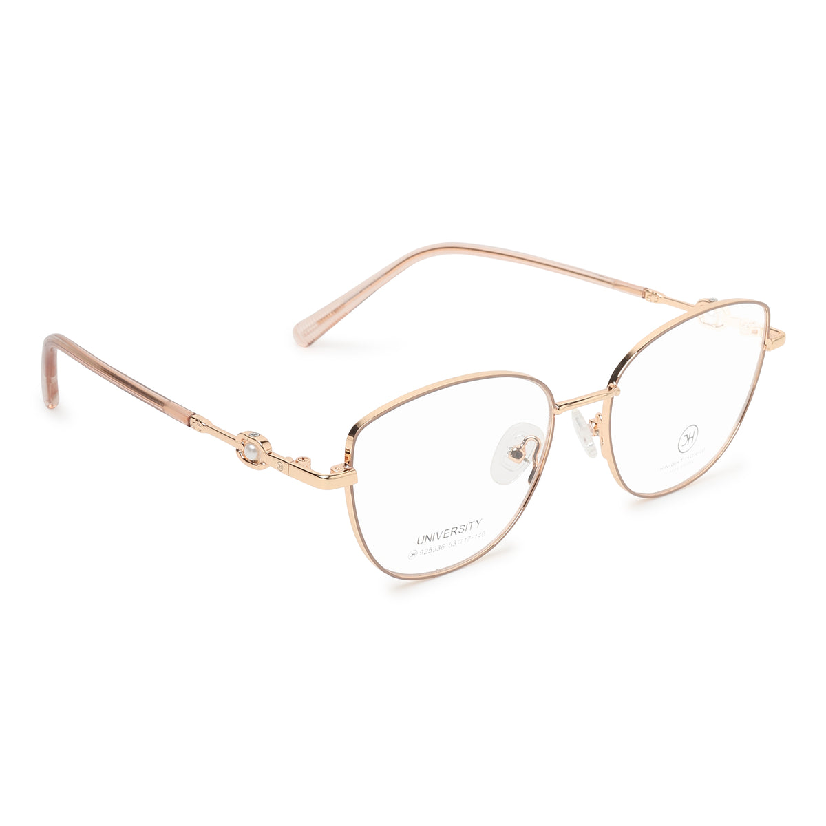 Ladies  Eyeglasses | Square Rose Gold Metal Frame | Fashion Optical Frame