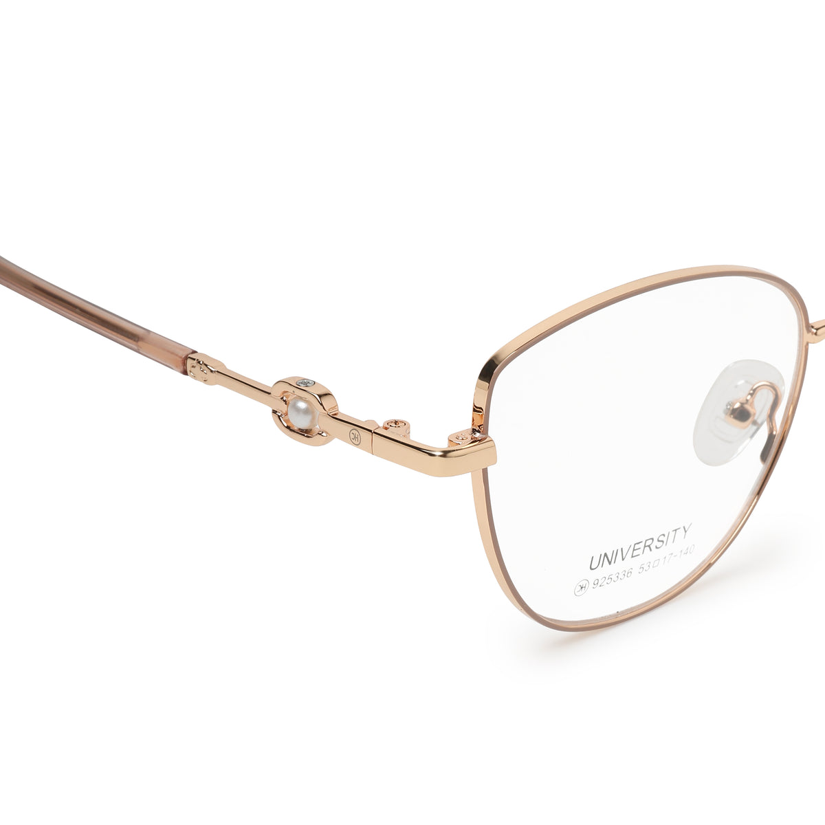 Ladies  Eyeglasses | Square Rose Gold Metal Frame | Fashion Optical Frame
