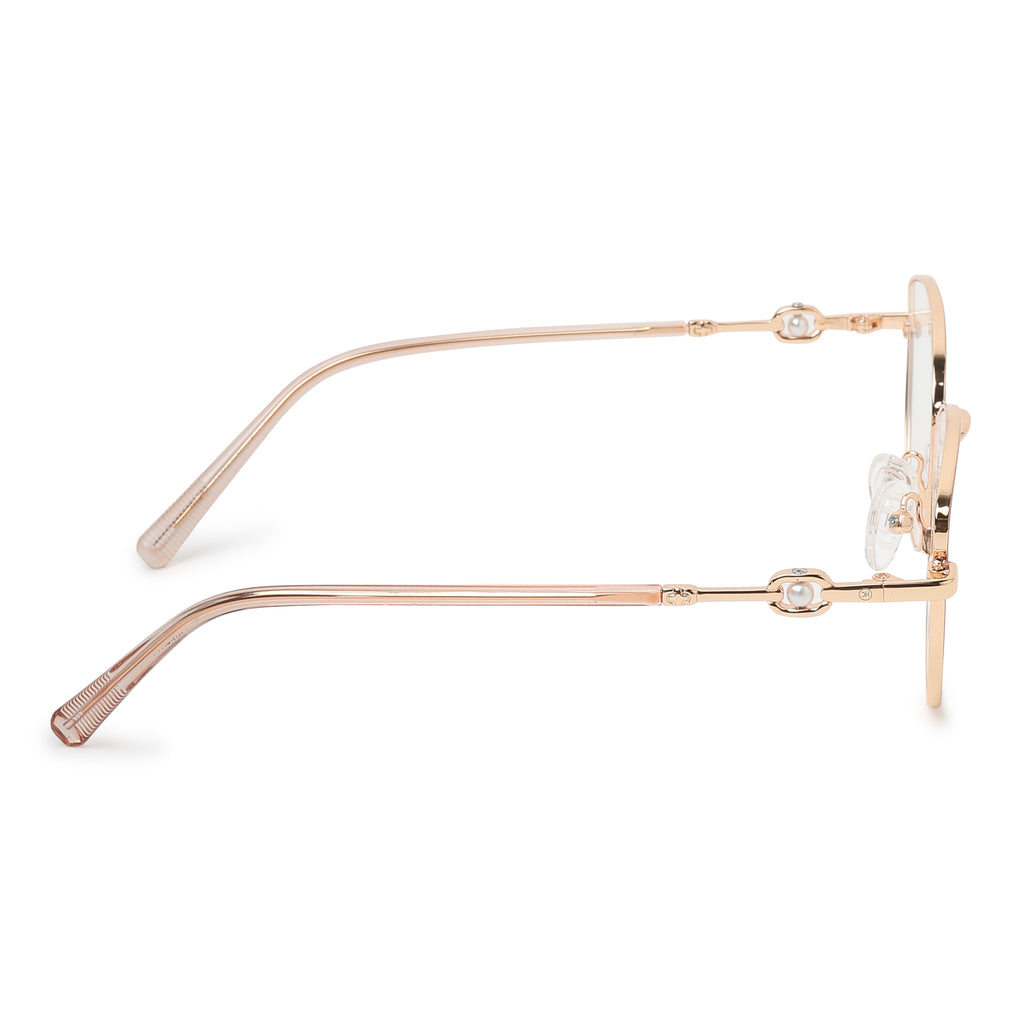 Ladies  Eyeglasses | Square Rose Gold Metal Frame | Fashion Optical Frame