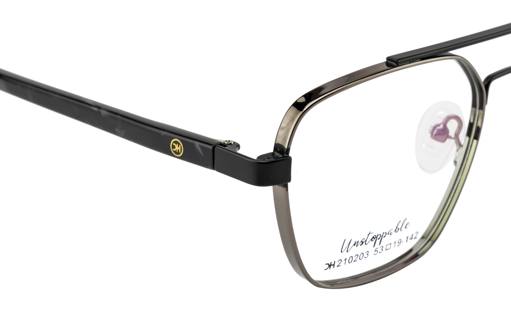 Black & Gray Men Eyewear Frame