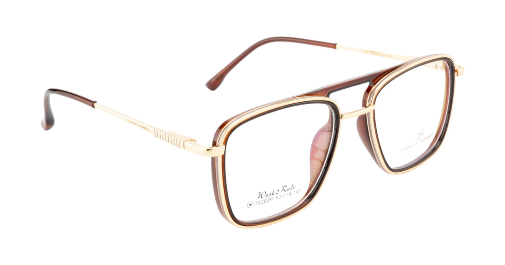 Double-Bar Gold And Red Metal Frame For A Modern And Elegant Look