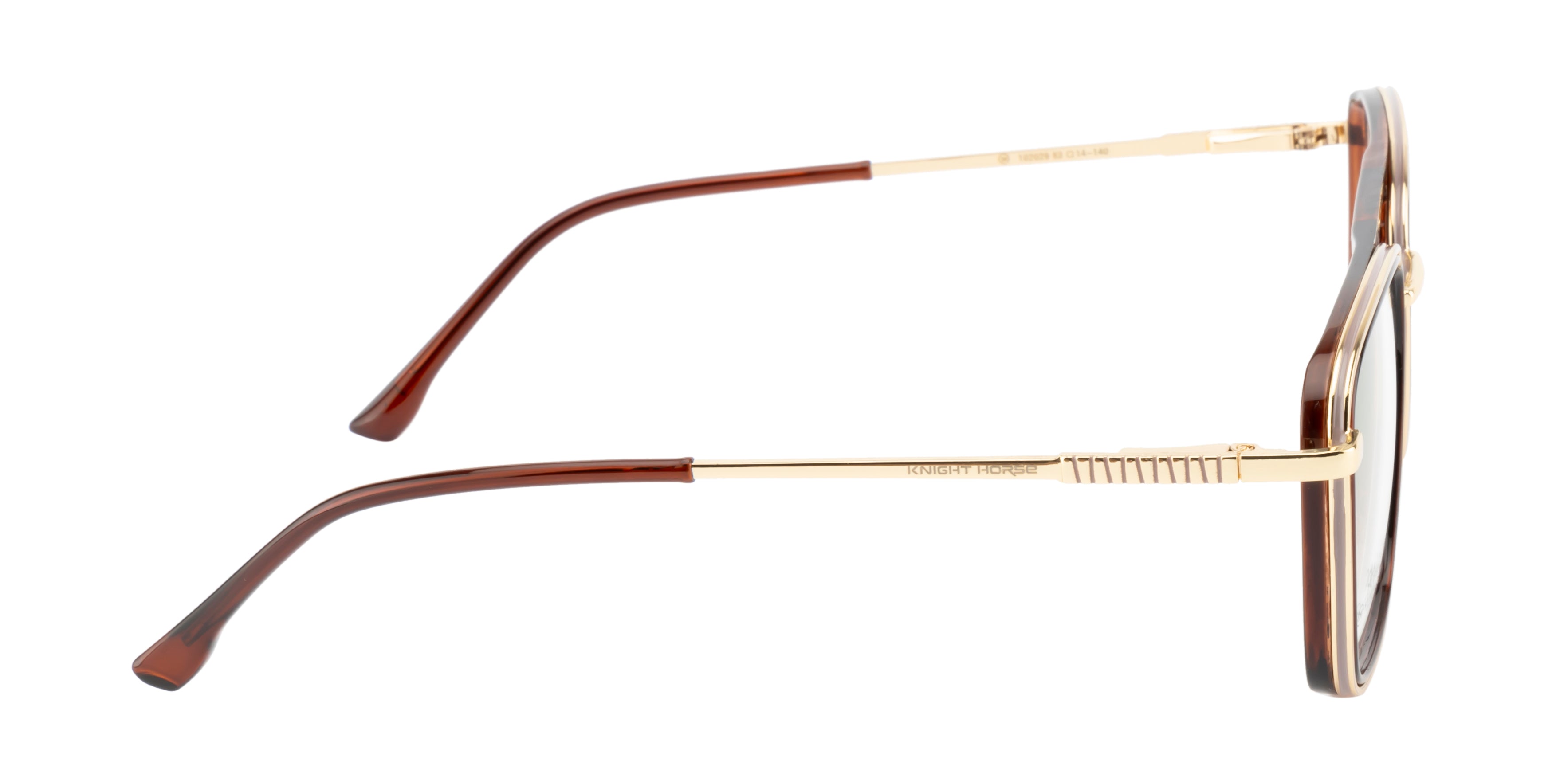 Double-Bar Gold And Red Metal Frame For A Modern And Elegant Look