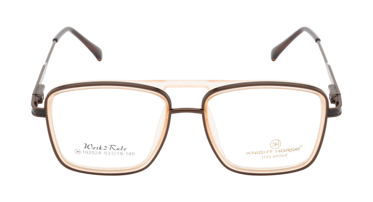 Double-Bar Brown And Beige Metal Frame For A Modern And Elegant Look