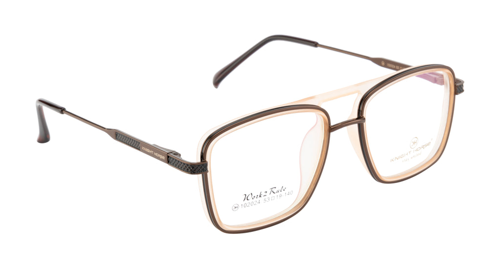 Double-Bar Brown And Beige Metal Frame For A Modern And Elegant Look