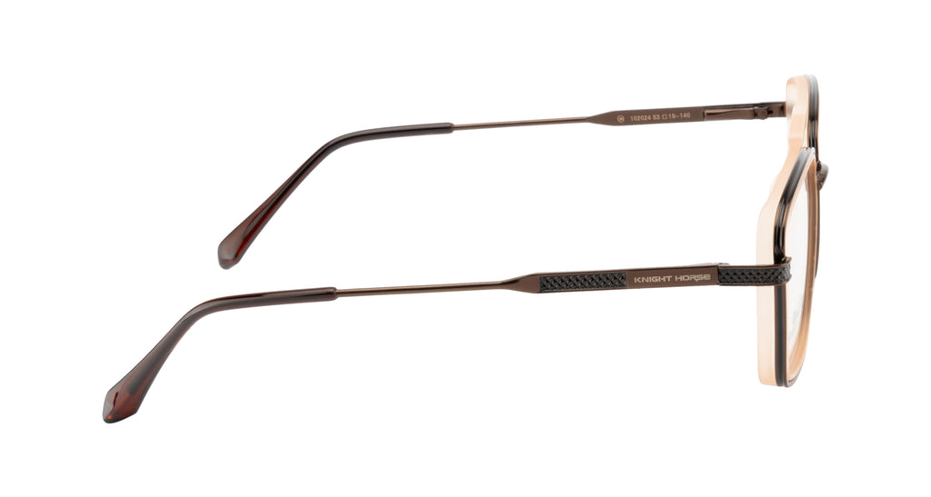 Double-Bar Brown And Beige Metal Frame For A Modern And Elegant Look