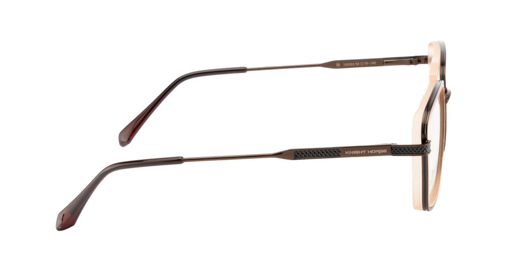 Double-Bar Brown And Beige Metal Frame For A Modern And Elegant Look