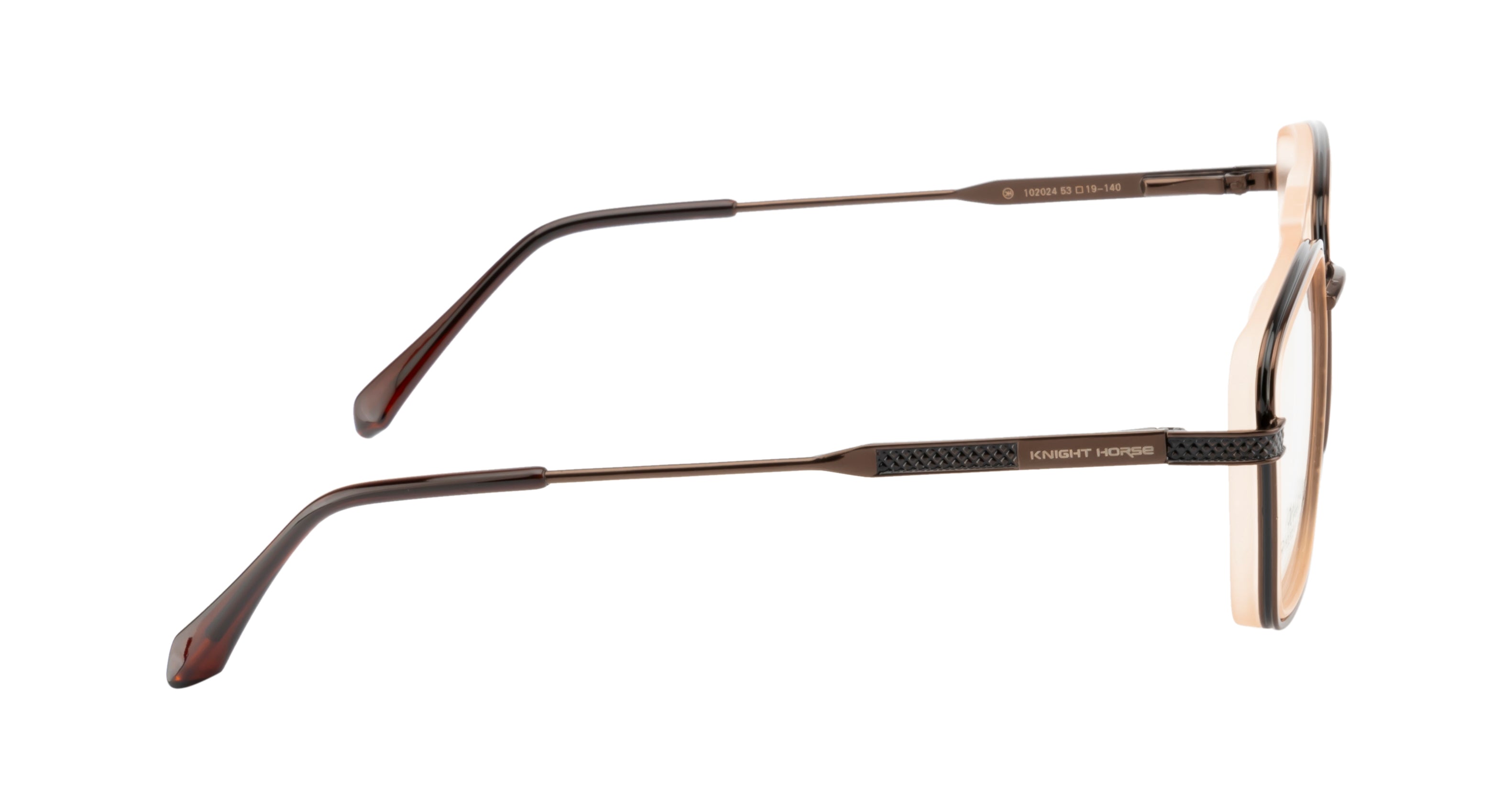 Double-Bar Brown And Beige Metal Frame For A Modern And Elegant Look