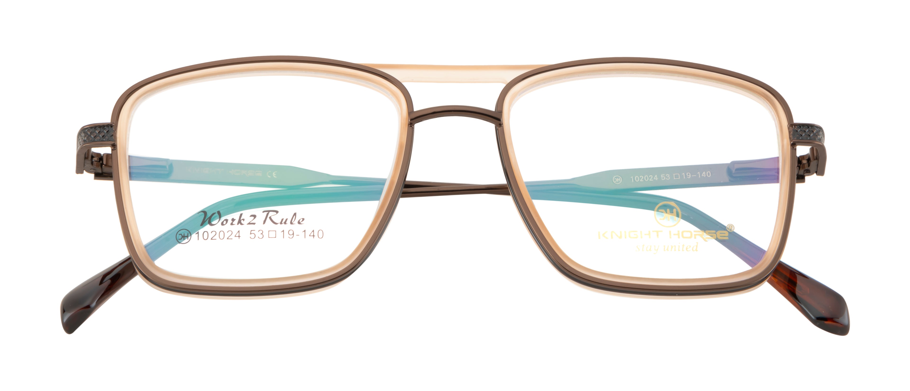 Double-Bar Brown And Beige Metal Frame For A Modern And Elegant Look