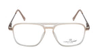 Matte Brown Eyewear Frame - Modern Double Bar Design | Spring Hinges| Stylish Transparent Accents