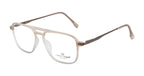 Matte Brown Eyewear Frame - Modern Double Bar Design | Spring Hinges| Stylish Transparent Accents