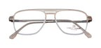 Matte Brown Eyewear Frame - Modern Double Bar Design | Spring Hinges| Stylish Transparent Accents
