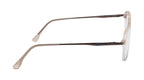 Matte Brown Eyewear Frame - Modern Double Bar Design | Spring Hinges| Stylish Transparent Accents