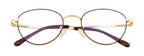 Round Metal Eyewear Frame In Gold & Brown