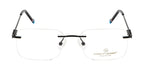 Knight Horse Square Rimless Frame with Flexible Metal Temples – Black