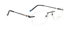 Knight Horse Square Rimless Frame with Flexible Metal Temples – Black