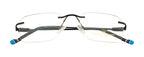 Knight Horse Square Rimless Frame with Flexible Metal Temples – Black