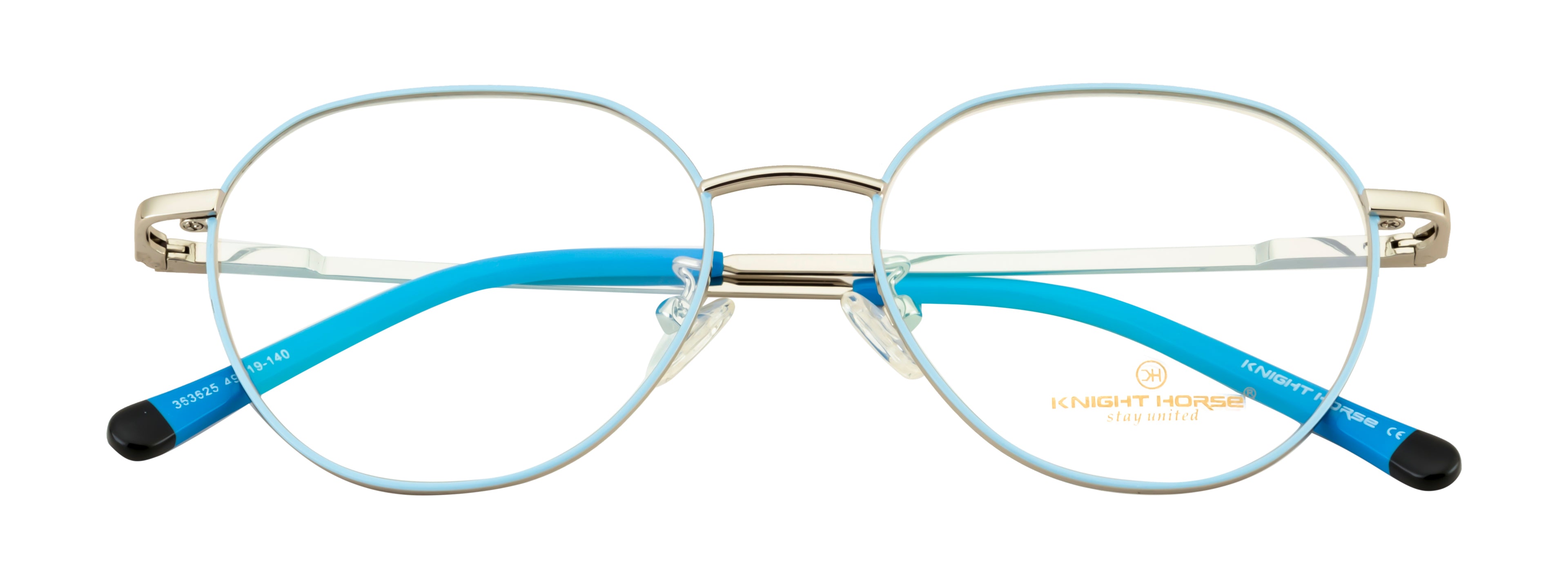 Premium Blue-Silver Eyewear With Dynamic Spring Hinge