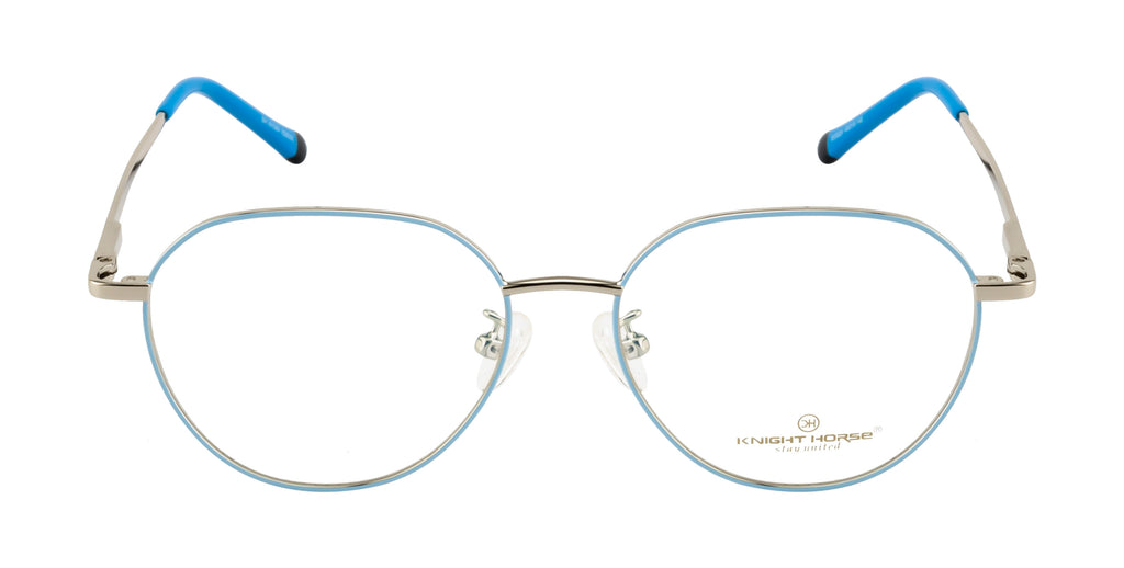 Premium Blue-Silver Eyewear With Dynamic Spring Hinge