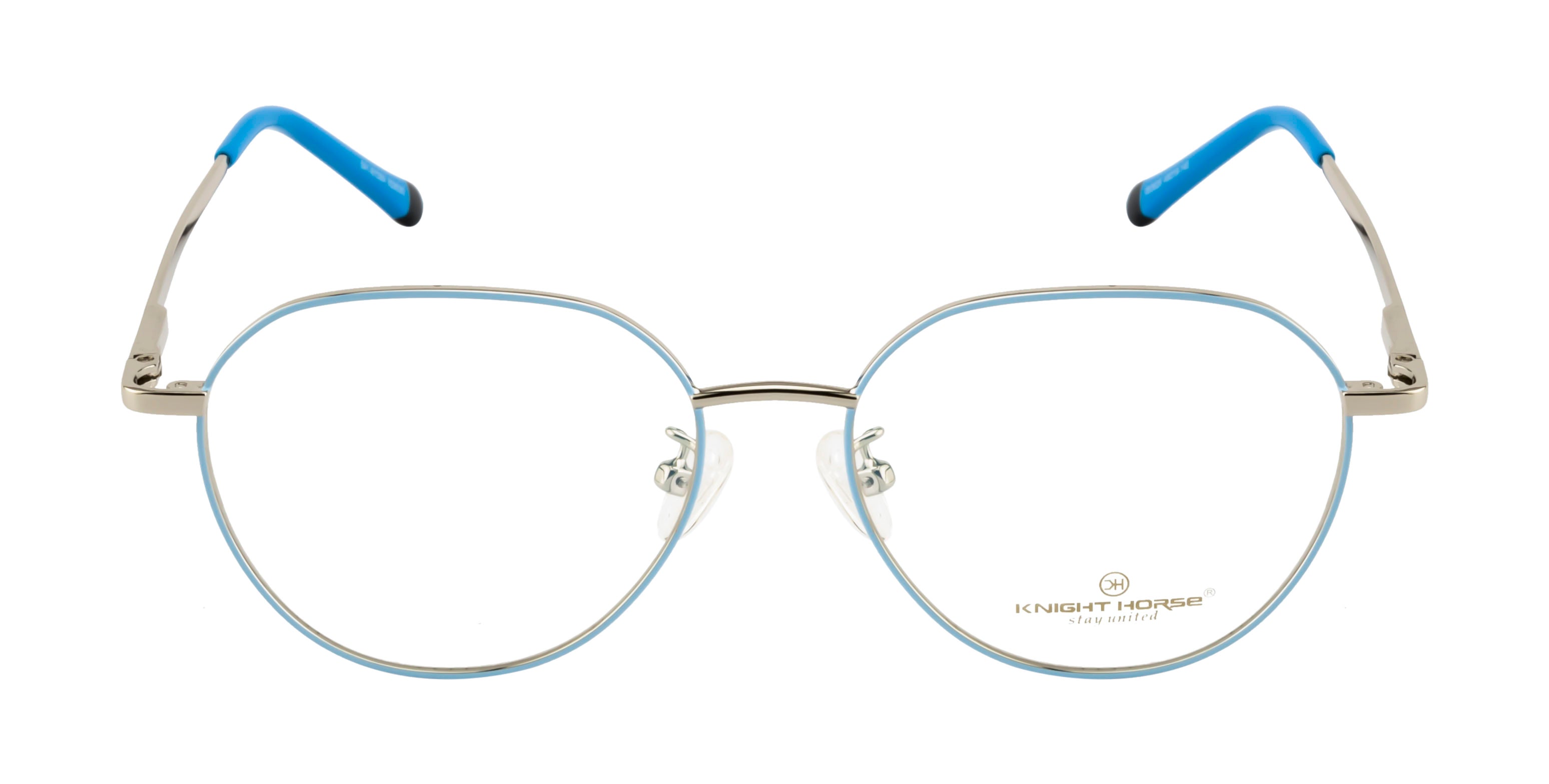 Premium Blue-Silver Eyewear With Dynamic Spring Hinge