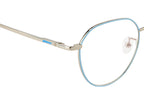 Premium Blue-Silver Eyewear With Dynamic Spring Hinge